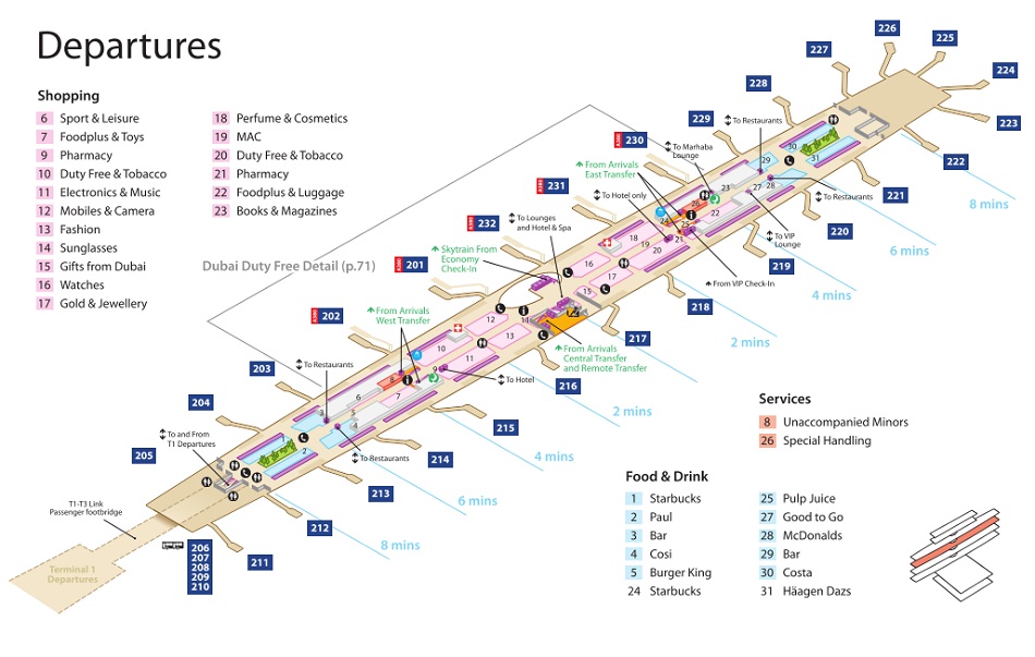 dubai international airport terminal 3 arrivals map Dubai Airport Terminal 3 Maps Emirates Terminal Map dubai international airport terminal 3 arrivals map